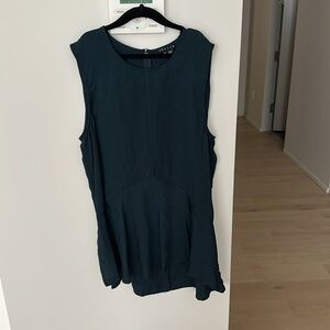 Women’s theory green silk top- size small